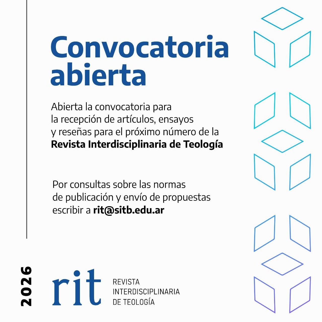 Convocatoria abierta RIT 2026