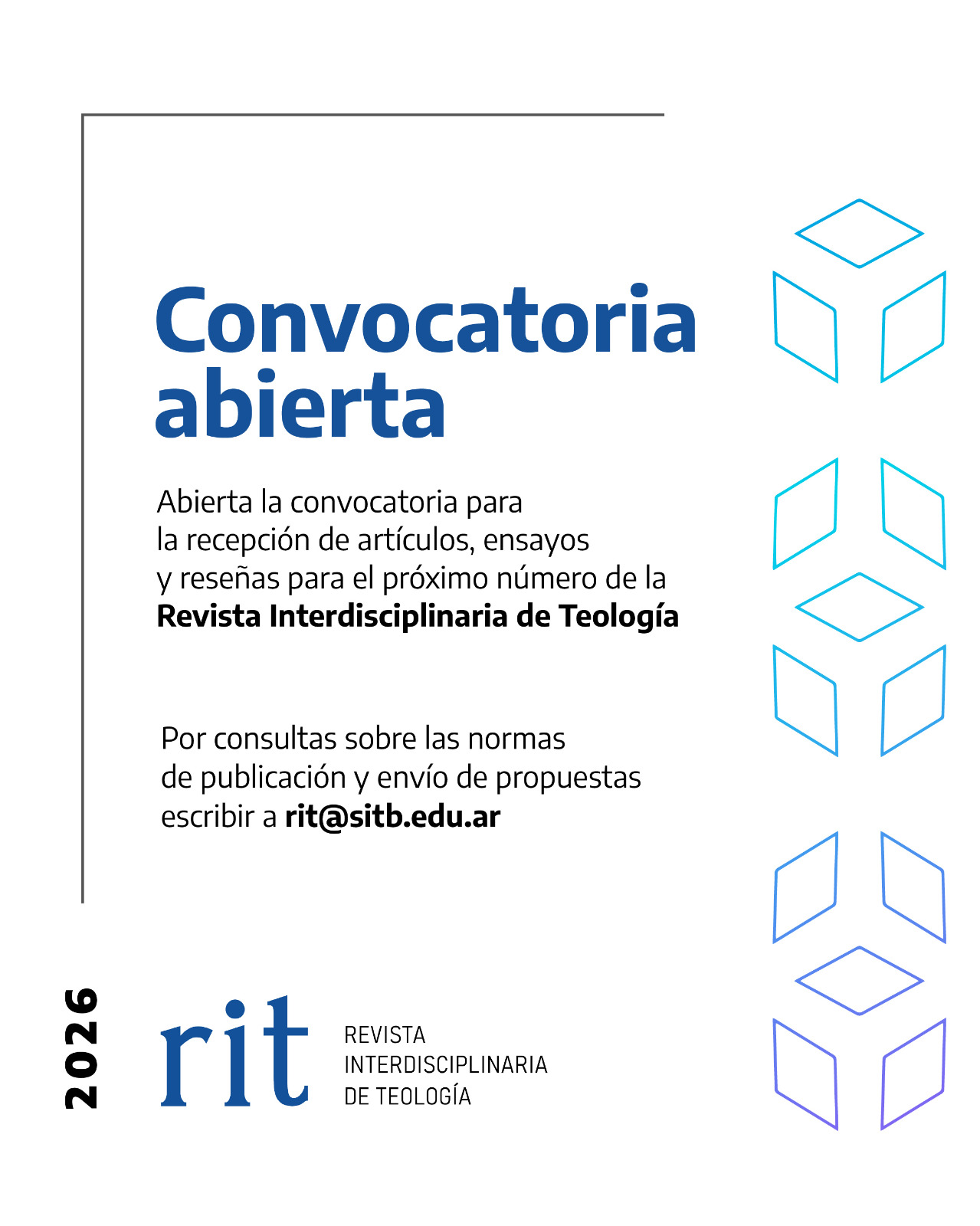 Convocatoria abierta RIT 2026